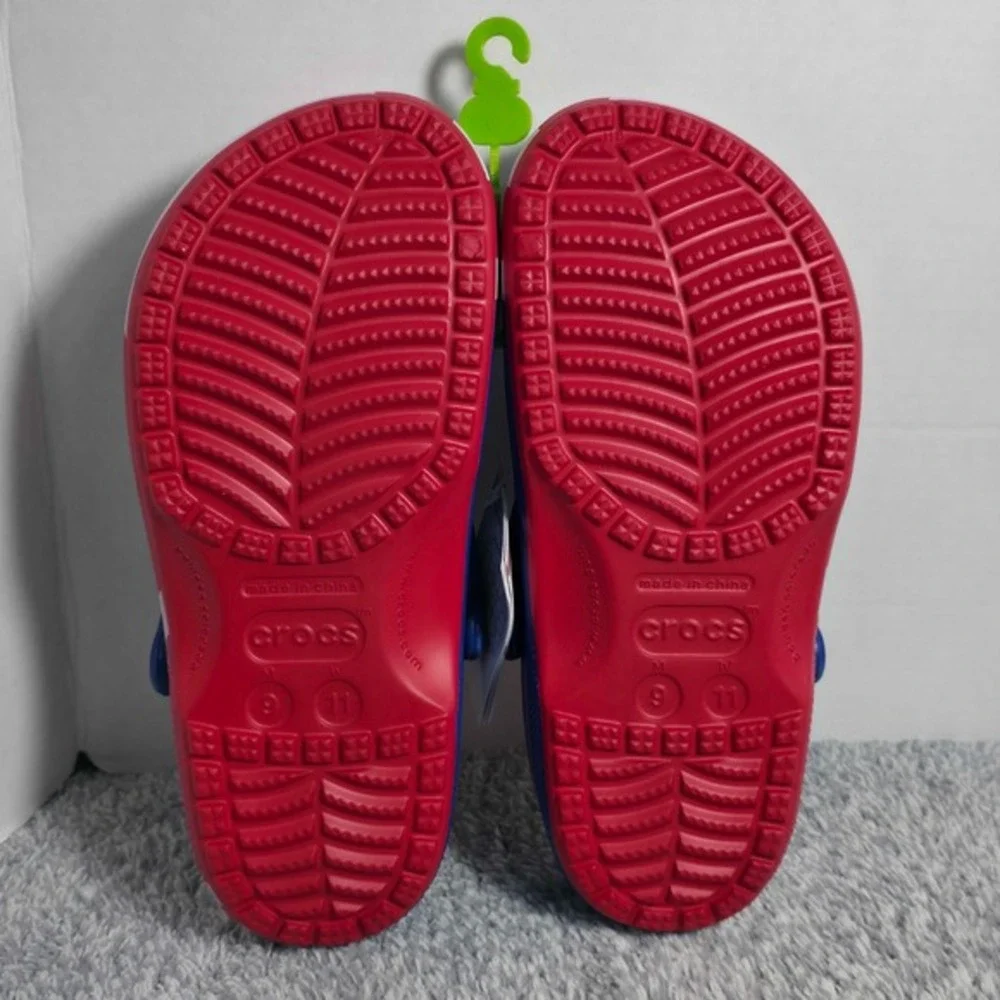 Crocs Classic American Flag Clogs‎ Size Mens 9 Womens 11 USA Patriotic Shoes NWT